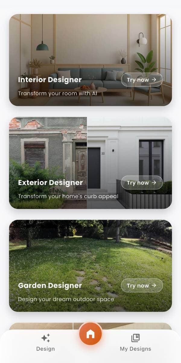 DecorAI App Preview - Interior Design Transformation